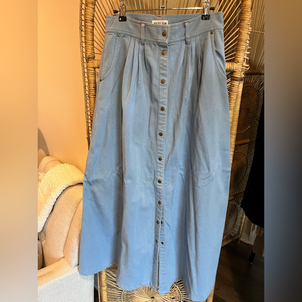 Malibu Bum denim maxi skirt